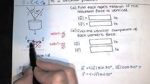 Problem 11.1.082 - Sum of Forces Problem - Calc III HW Help