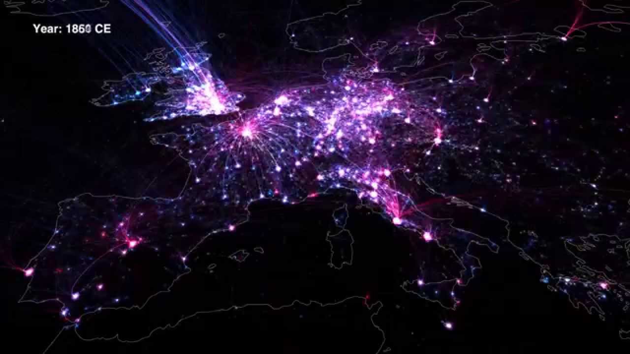 A network framework of cultural history (Video I) 