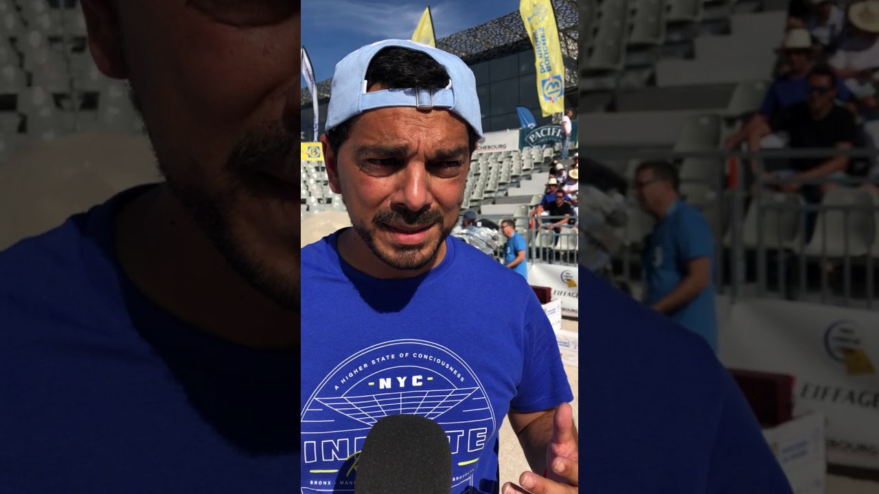 Miniature : La Marseillaise à pétanque 2019 - Finale Cadets : André Santiago et son entraîneur Gabriel Sargero