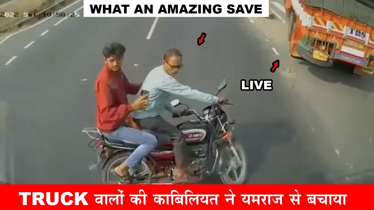 Truck driver's presence of mind saves lives of careless bikers on Hero  Splendor [Video]