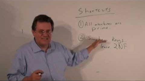 UHCL 29a Graduate Database Course - Third Normal Form and Database Design Shortcuts