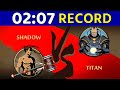 TITAN vs Northern Hammer [RECORD] in 2 minutes 7 seconds | Shadow fight 2
