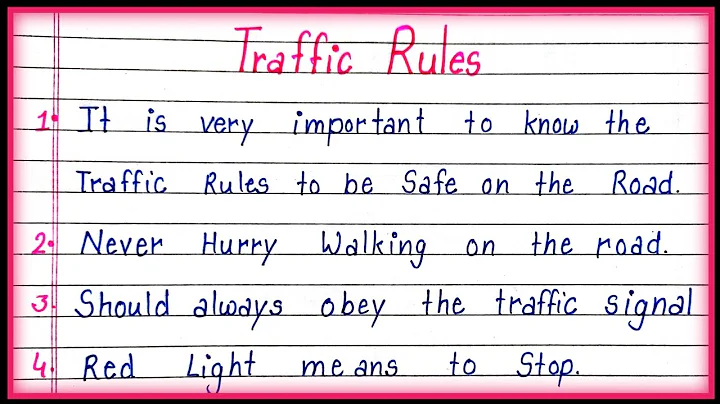 10 Lines on Traffic Rules in English| Essay on Traffic Rules| Traffic Rules|