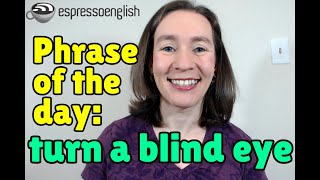 English phrase of the day: Turn a blind eye to something