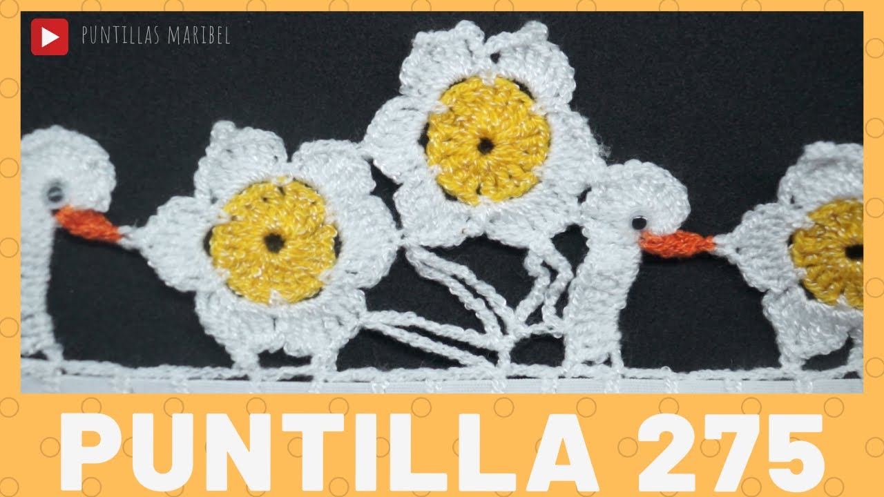 Puntilla 275 | PATOS CON FLORES (Cristy Salgado) | Puntillas Maribel