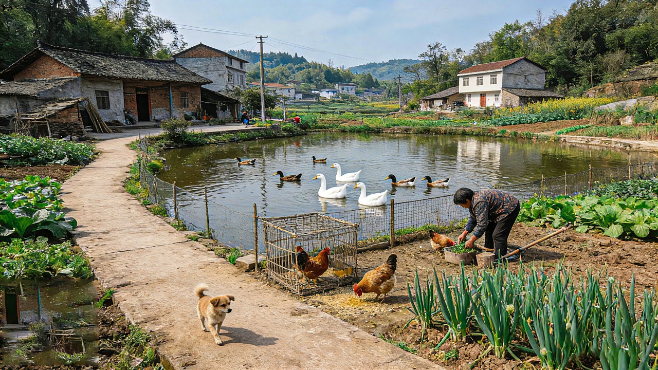 No Filters, No Staged Shots! Authentic Rural Sichuan: Relaxed Ducks & Lively Chickens