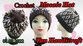 Tutorial ke 1043 - crochet mosaic hat