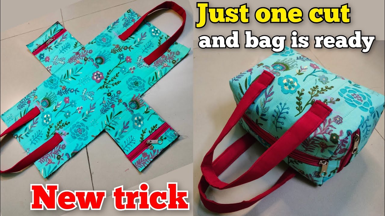 bag cutting and stitching / bag banane ka tarika / bag kaise banate hain/  handbag / bag banana/ bag - YouTube