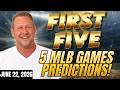 MLB Best Picks Today! Dodgers vs Twins, Yankees vs Tigers &amp; More! | First Five 6/22