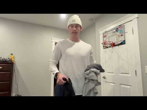 How it Fits (Size L) Mens Long Sleeve Waffle Shirts