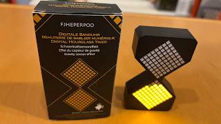 LED Digital Hourglass Electronic Digital Timer FJHEPERPOO 1-30 Minutes Sand Time DIY Kitchen Black