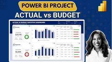 Power BI Project:  Actual vs Budget Dashboard //End to End Dashboard Power BI Tutorial for Beginners