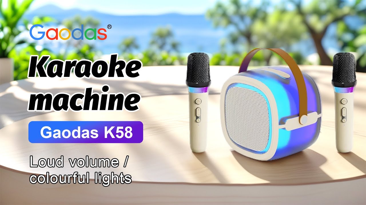 Gaodas Customized K58 LED portable subwoofer Karaoke Machine with