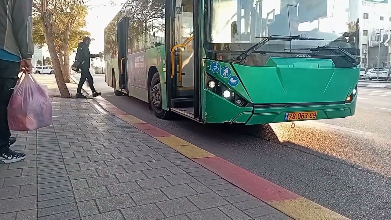 Volvo B8R Pioneer Of Egged On Route 99 In Premium Center St. In Holon