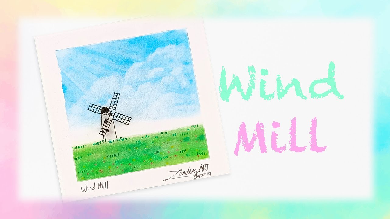 Japan Pastel Nagomi Art Demo - Windmill | SPEED PAINT