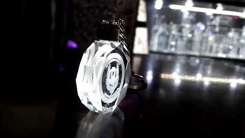 #Corporate Logo Crystal Keychains with Led Lights