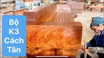 Nhá Hình Bộ Bàn Ghế K3 Nguyên Khối Cách Tân Có Tay, Có Tựa, Gỗ Cẩm Hồng Vân Siêu Đẹp