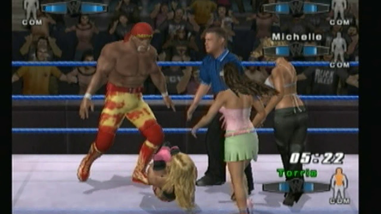WWE SmackDown! vs RAW 2006 -  Hulk Hogan vs Torrie Wilson, Joy Giovanni & Michelle McCool