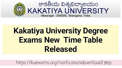 KU degree exams Rescheduled Time table