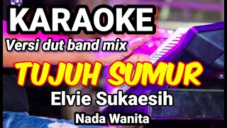 TUJUH SUMUR - Elvie Sukaesih | Karaoke dut band mix nada wanita | Lirik