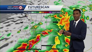 More rain Wednesday night, chances for severe storms Thursday