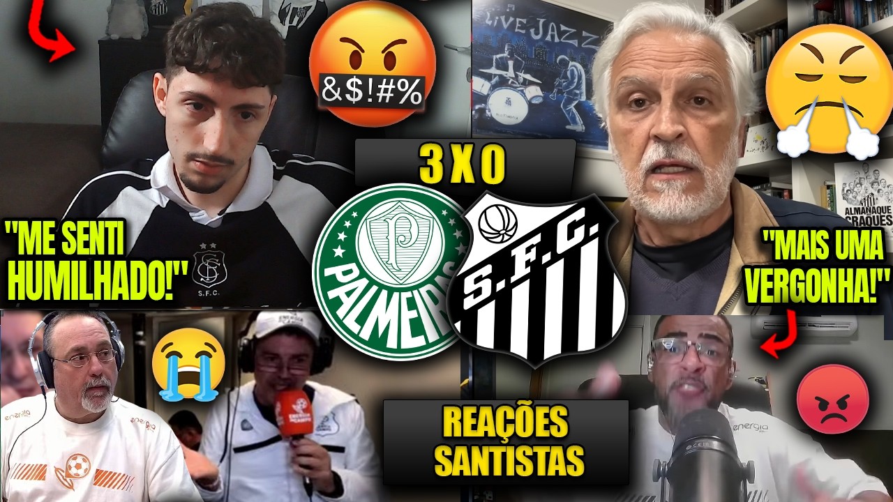 REAÇÕES dos SANTISTAS - PALMEIRAS 3x0 SANTOS - COPA DO BRASIL 2026 - SANTOS HUMILHADO E ELIMINADO!