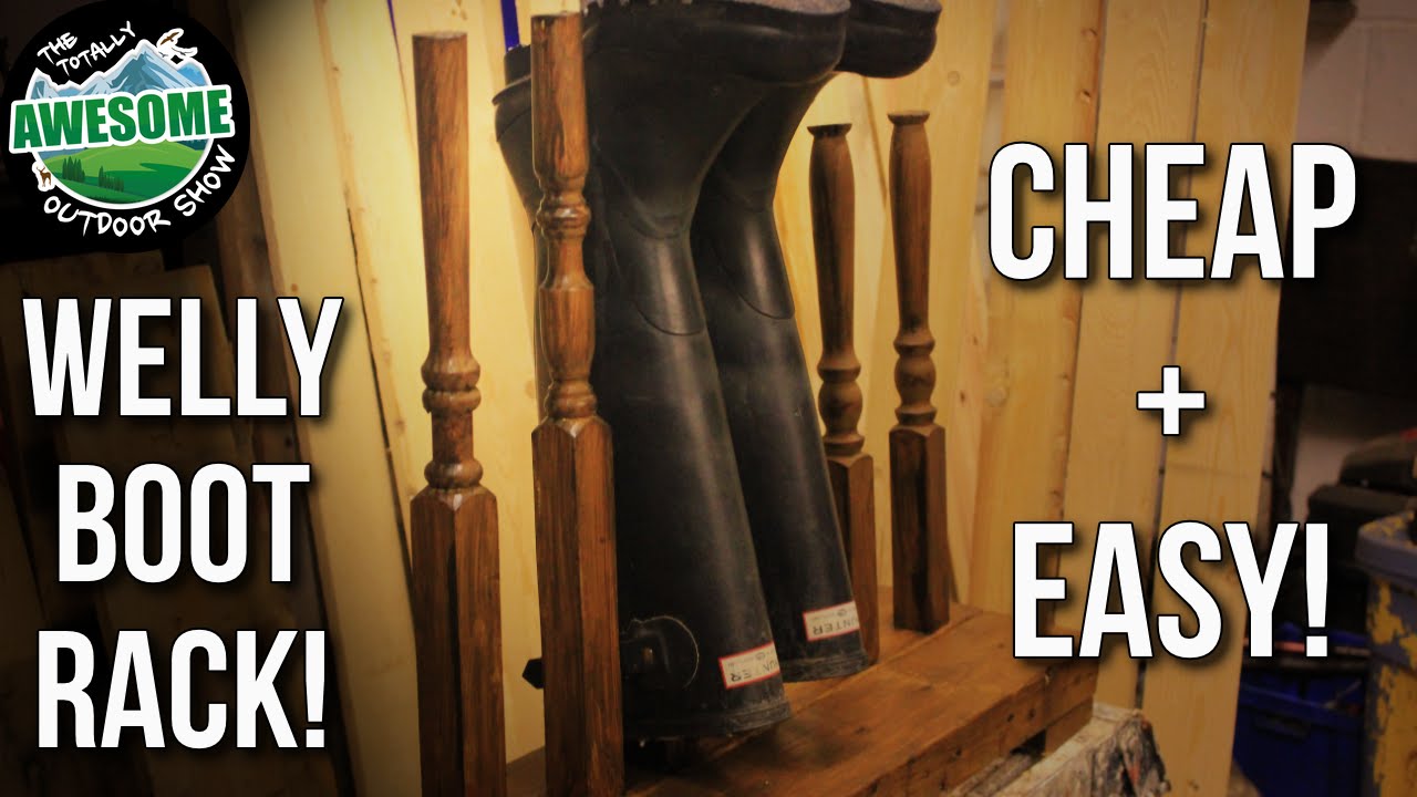 STUPID EASY DIY Boot Shoe Rack  How To Build a Boot or Shoe