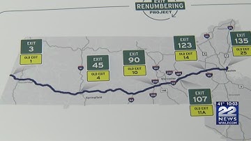 Exit renumbering project to begin Sunday on Mass Pike