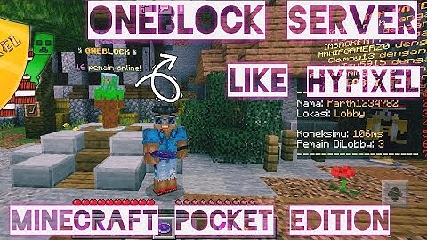 [MINECRAFT] Oneblock skyblock Server on Minecraft Pocket edition 😉❤️