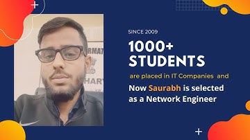 Saurabh is  Selected as Network Engineer (NIC) | IPST  | Placement