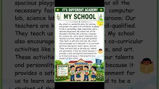My School Paragraph in English | Easy English Paragraph Writing