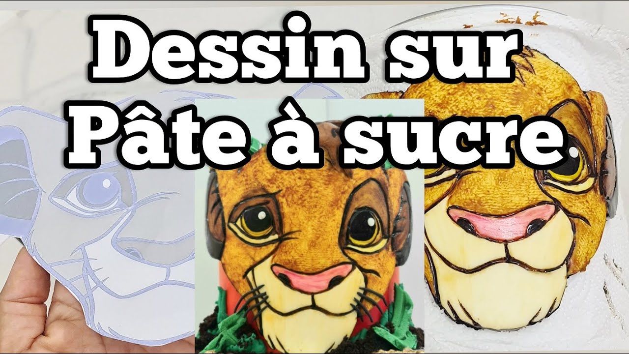 Peinture sur pâte a sucre / Dessin 2d/ cake design