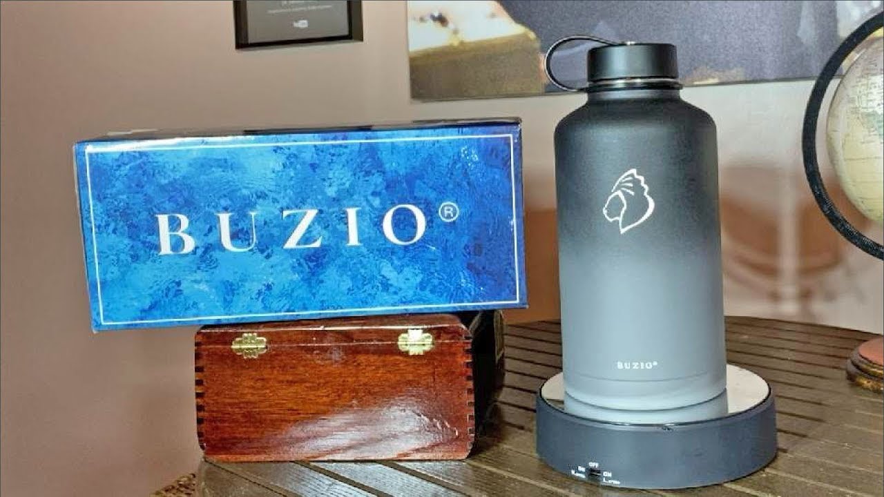 BUZIO Insulted Water Bottle with Straw, HUGE Thermos, Cold or Hot Review 
