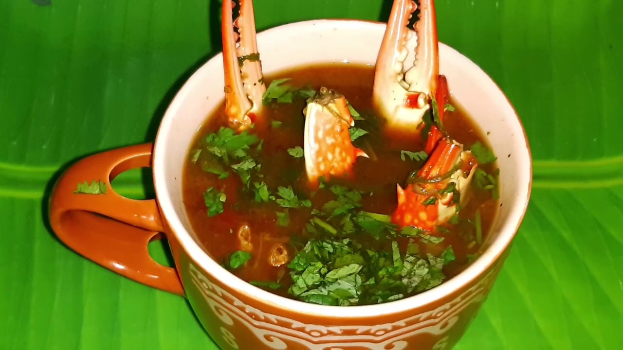 Spicy crab soup/காரசார நண்டு சூப்/நண்டு ரசம் YouTube