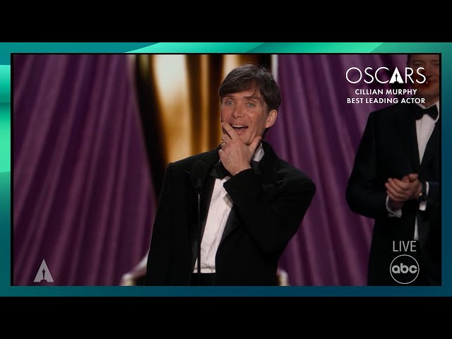 Cillian Murphy Wins Best Actor for 'Oppenheimer' | 96th Oscars (2024) class=