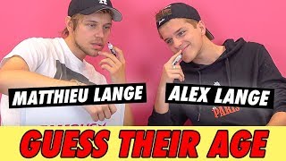 Alex and Matthieu Lange - Guess Their Age