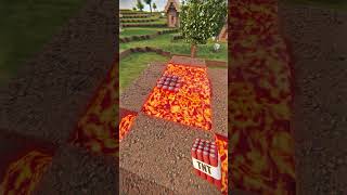 Lava Tnt Volcano Minecraft Rtx #Shorts #Minecraft