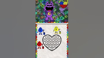Please help me Painting Pop it Heart 3 color puzzle game - Smiling Critters Poppy Playtime Chapter 3