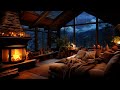 Thunderstorm with Lightning, Rain, Crackling Fireplace & Sleeping Cat in a Cozy Cabin