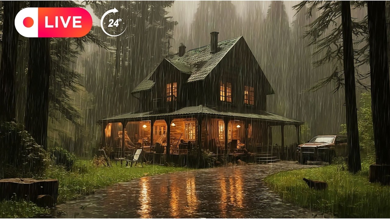 Засыпайте под успокаивающие звуки дождя и грома | Звуки дождя для сна ASMR