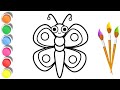 How To Draw A Butterfly For Kids | Butterfly Drawing Easy Step By Step | Easy Drawing For Kids |
