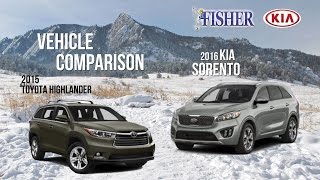 Kia Comparison: 2016 Kia Sorento vs. 2015 Toyota Highlander