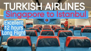12 hours on Turkish Airlines B777300ER | Singapore to Istanbul