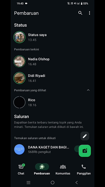 CARA SIMPAN STATUS WHATSAPP TEMAN DI GALERI HP ANDROID