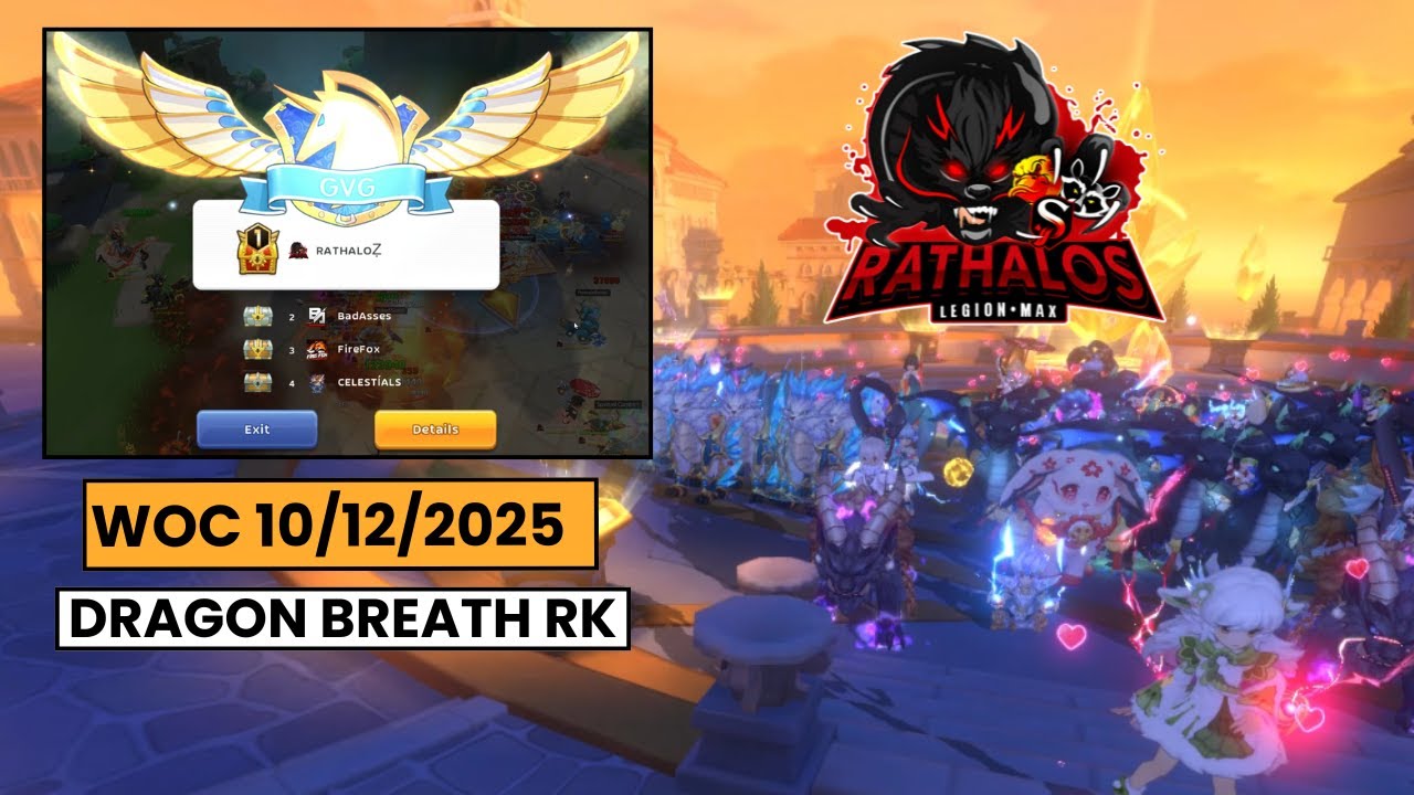 Rocd Guild 2025 ROMC - RATHALOS GUILD WOC 10/12/2025 | POV: Dragon Breath RK ...