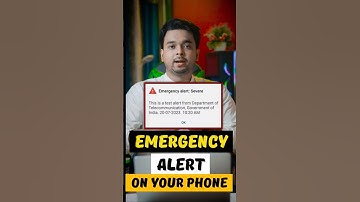 Emergency alert message on your phone By Department of Telecommunication | Don