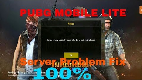 PUBG MOBILE LITE SERVER PROBLEM FIX