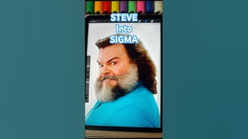 🩵Steve from Minecraft face editing into sigma #minecraft #steve #foryou #faceedit #ipad #procreate