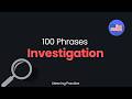 English shadowing - 100 english phrases to practice listening - investigation