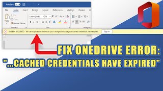 FIX ERRROR: "Sign in Required ... Cached Credentials Have Expired" (Troubleshooting Steps)